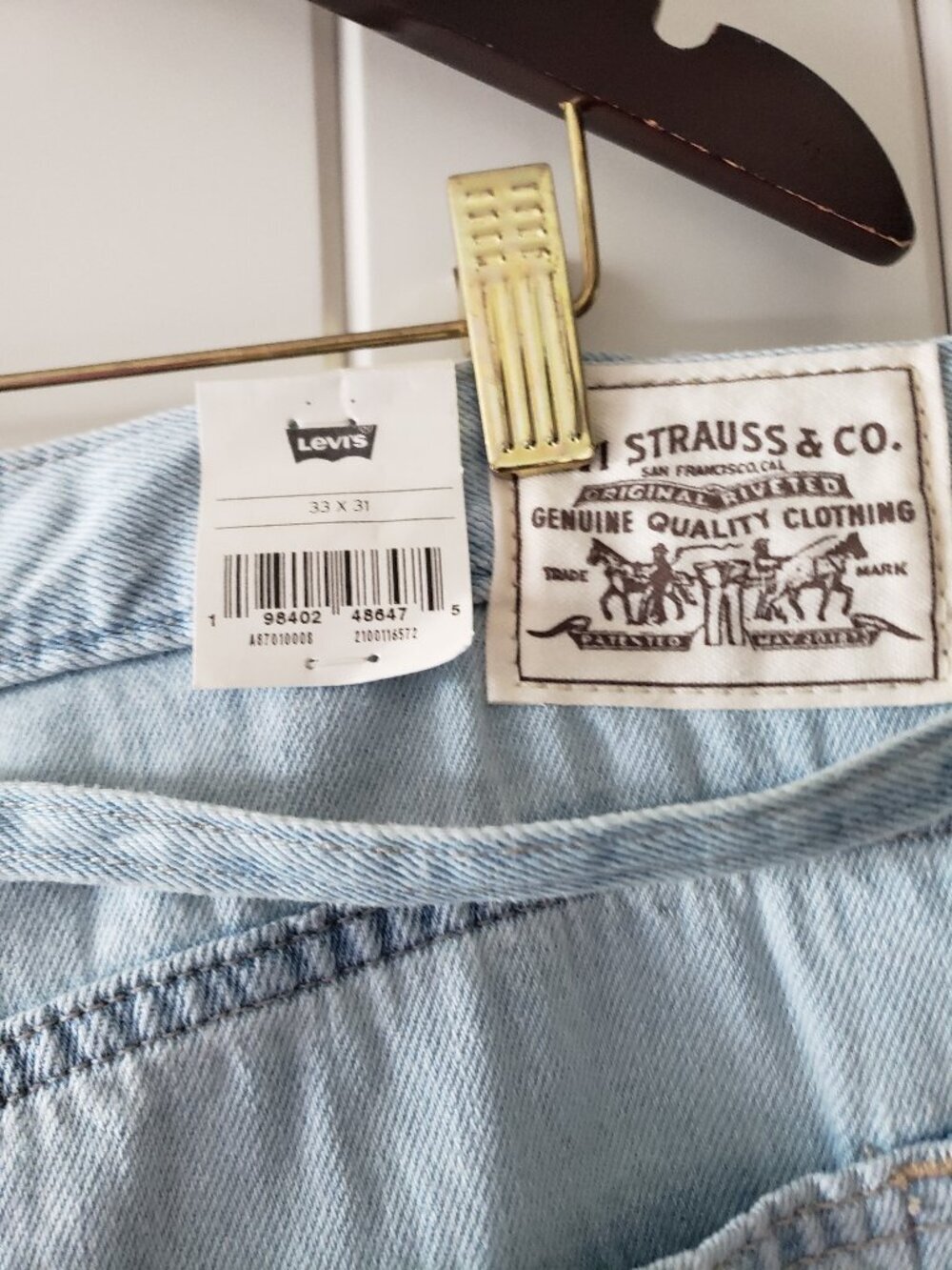 NWT - Levi's Premium XL Baggy Straight Linen + Denim Women's Jeans Size 33 x 31 - Picture 10 of 11